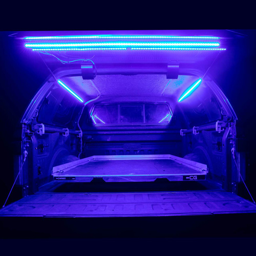 service truck with internal colored lighting