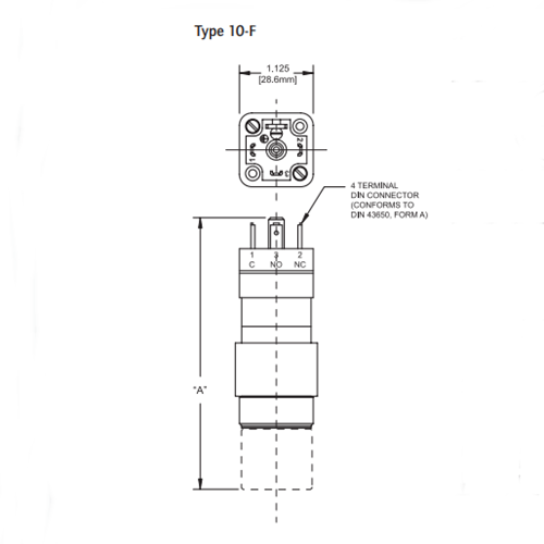 United Electric 10F Low Pressure Switch Drawing Illustration