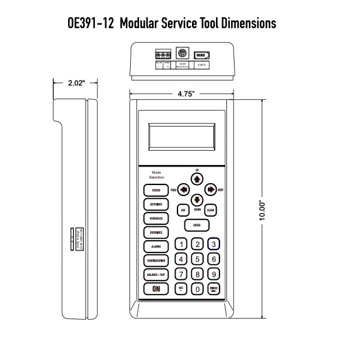 Aaon ASM01895  OE391-12 Modular Service Tool Dimensions