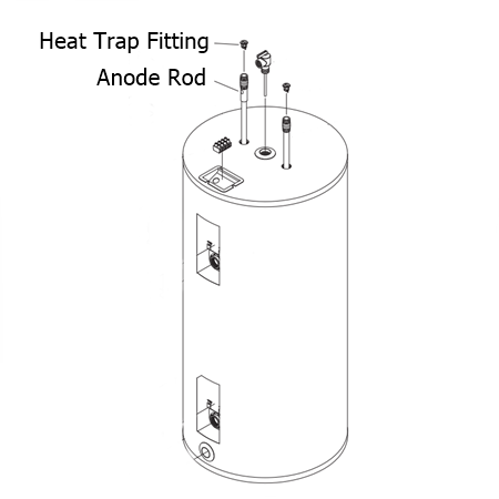 Bradford White 415-45167-00 Heat Trap Fitting (Outlet) for Anode Rod