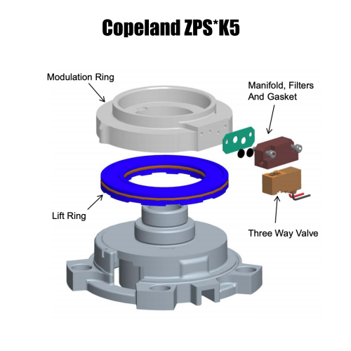 Copeland Compressor ZPS60K5E-PFV-800 Internal Hardware Parts