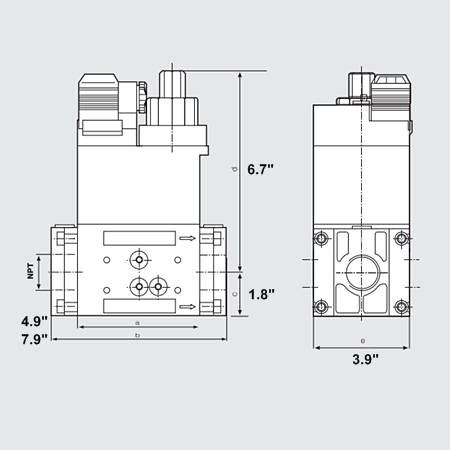 Dungs 224-846 Dual Modular Valve DMV-DLE 702/602 Dimensions