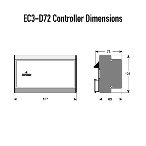 Emerson Flow Controls EC3-D72 Digital Superheat Copeland Scroll Controller