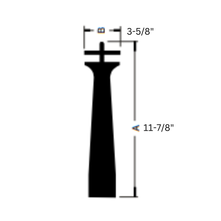 Ransome V150 Venturi Burner Dimension