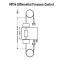 Danfoss 060B205066 Oil Differential Switch MP54 Illustration with Dimension