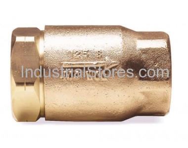 Conbraco 61-104-01 Bronze Ball Cone Check Valve 3/4" Straight-through Flow 1/2psi Opening Pressure 125psig Steam Rating at 350F maximum