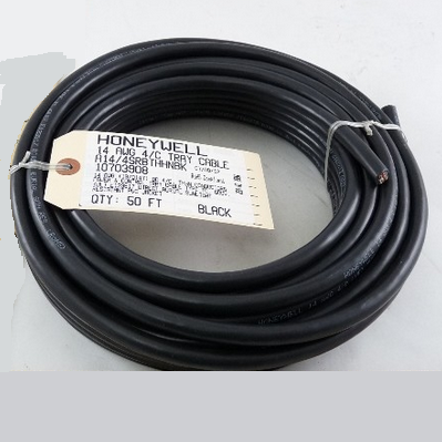 Honeywell 10703908 Tray Cable Mini-Split 14/4 Stranded THHN 600 V Black 50ft roll