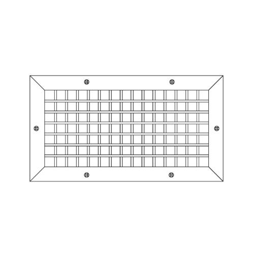 Titus 300RS-24x6 Supply Grille 24" x 6" Front Blade Parallel to Short Dimension