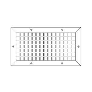 Titus 300RS-24x6 Supply Grille 24" x 6" Front Blade Parallel to Short Dimension